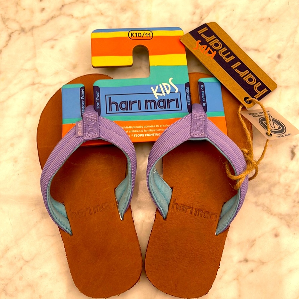 Final sale - New girl’s violet tan sandals